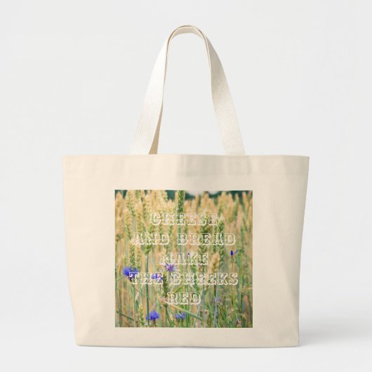 Zomftarweveld met kornbloemen grote tote bag (Voorkant)