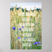 Zomftarweveld met kornbloemen poster (Voorkant)