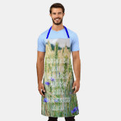 Zomftarweveld met kornbloemen schort (Gedragen)