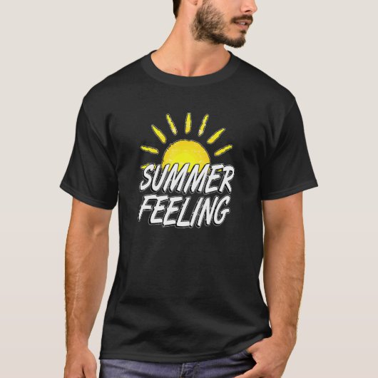 Zomfversnelling van de Zomer - Beach Design Slogan T-shirt (Voorkant)