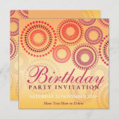 Zomfvuurwerk - Birthday-uitnodiging Kaart (Voorkant / Achterkant)