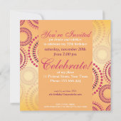 Zomfvuurwerk - Birthday-uitnodiging Kaart (Achterkant)