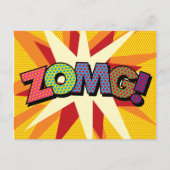 ZOMG Fun Retro Comic Book Pop Art Aankondigingskaart (Voorkant)