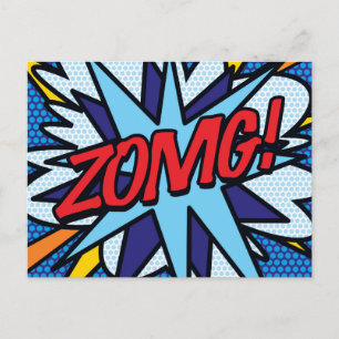 ZOMG Leuk Retro Stripboek Pop Art Briefkaart