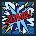 ZOMG Leuk Retro Stripboek Pop Art Poster<br><div class="desc">Een leuk, cool en trendy retro stripboek pop art-geïnspireerd ontwerp dat de wham, zap, pow in je dag brengt. Het perfecte cadeau voor superhelden, je vrienden, familie of als traktatie voor jezelf. Ontworpen door ComicBookPop© op www.zazzle.com/comicbookpop*</div>