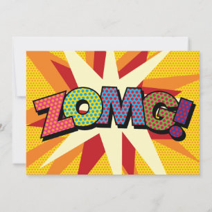 ZOMG Uw Bericht Spraak Bubble Fun Retro Aankondiging