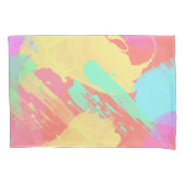 Zomgeel oranje mint roze koraalborstels kussensloop (Voorkant)