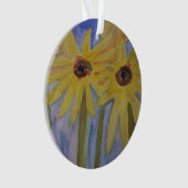 Zomgeel zondbloem AcrylOrnament Ornament (voorkant)