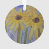 Zomgeel zondbloem AcrylOrnament Ornament (achterkant)