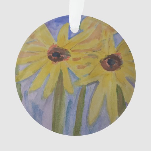 Zomgeel zondbloem AcrylOrnament Ornament (voorkant)