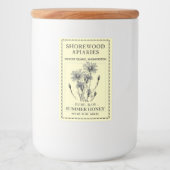 Zomhoning 2x3" Aster en Donkere rand Voedselcontainer Etiket (Voorkant)