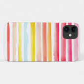 Zomkleurige gestreepte pastelmoderne Case-Mate iPhone case (Achterkant (horizontaal))