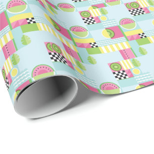 Zomkleurige mozaïekvruchten, watermeloenkiwi cadeaupapier