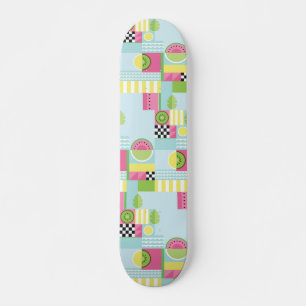 Zomkleurige mozaïekvruchten, watermeloenkiwi persoonlijk skateboard