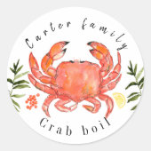 Zomkrabbenkrabbensticker Ronde Sticker (Voorkant)