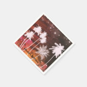 Zomlicht en witte palmbomen van Birthday Party Servet (Hoek)