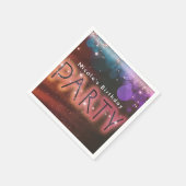 Zomlicht en witte palmbomen van Birthday Party Servet (Hoek)