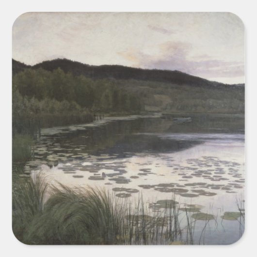 Zomnacht 1886 vierkante sticker (Voorkant)