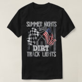 Zomnacht en vuile lijnlichten Sprint auto Rac T-shirt (Design voorkant)