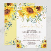 Zomnebloem Baby shower per post Kaart (Voorkant / Achterkant)