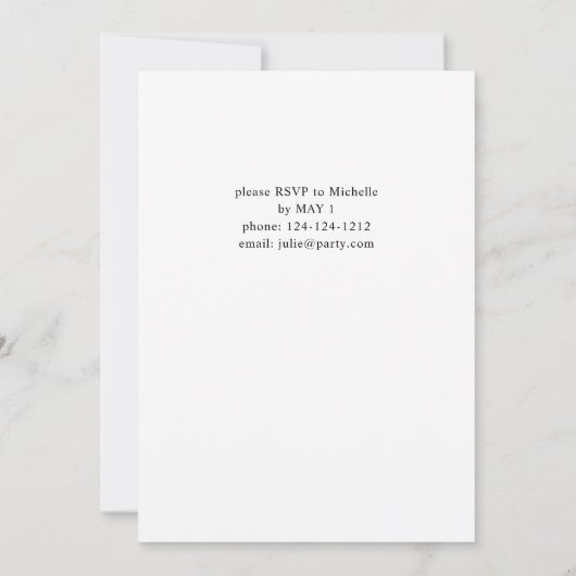 Zomnebloem Floral Gradual Party Kaart (Achterkant)