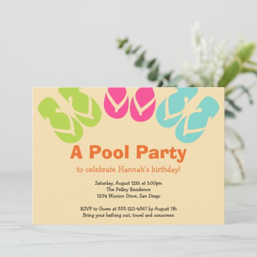 Zomp zandbalfeest in zomerkleur kaart (Staand voorkant)