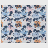 Zompalmen naadloos patroon, kokospalm tr cadeaupapier (Vlak)