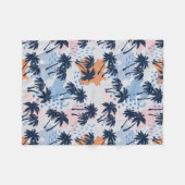 Zompalmen naadloos patroon, kokospalm tr fleece deken (Voorkant (Horizontaal))