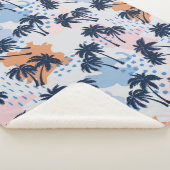 Zompalmen naadloos patroon, kokospalm tr sherpa deken (3/4)