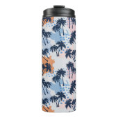 Zompalmen naadloos patroon, kokospalm tr thermosbeker (Voorkant)