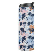 Zompalmen naadloos patroon, kokospalm tr thermosbeker (Gedraaid links)