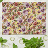 Zompannen monogram voor wilde bloemen theedoek (Gevouwen)