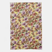 Zompannen monogram voor wilde bloemen theedoek (Verticaal)