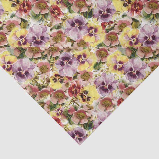 Zompannen wild bloempatroon tissuepapier (Detail)