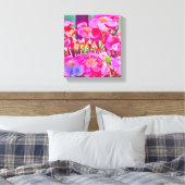 Zomroze bloemen canvas afdruk (Insitu (Slaapkamer))