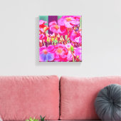 Zomroze bloemen canvas afdruk (Insitu (Woonkamer))
