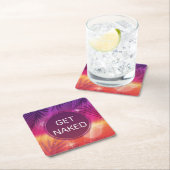 Zomstrand Night Palm krijgt navel Kartonnen Onderzetters (Insitu)