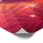 Zomstrand Night Palm krijgt navel Poster (Hoek)