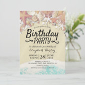 Zomstrand van Birthday bij Staarschelpen Kaart (Staand voorkant)