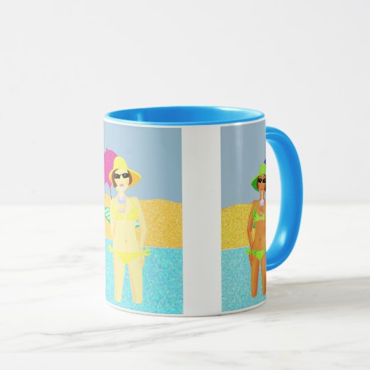 Zomstrandbabes Mok (Voorkant rechts)