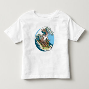Zomsurfen - Illustratie van schildpadden en konijn Kinder Shirts