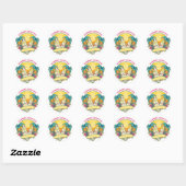 Zomsurfen Ronde Sticker (Vel)