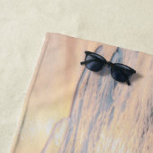 Zomsurfstrandbloemen en tropische bladeren strandlaken (In situ)