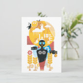 Zomtijd meisje kaart (Staand voorkant)