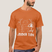 Zomtijd oranje mannen t-shirt (Voorkant)