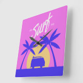 Zomuurklok Surf Vierkante Klok (Hoek)