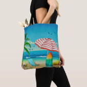 Zomvakantie op het strand, Relaxatie Tote Bag (Dichtbij)