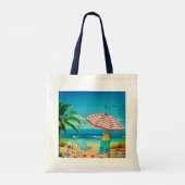 Zomvakantie op het strand, Relaxatie Tote Bag (Achterkant)