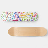 Zomvakantiewoordwolk Skateboard (Horizontaal)