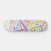 Zomvakantiewoordwolk Skateboard (Horizontaal)